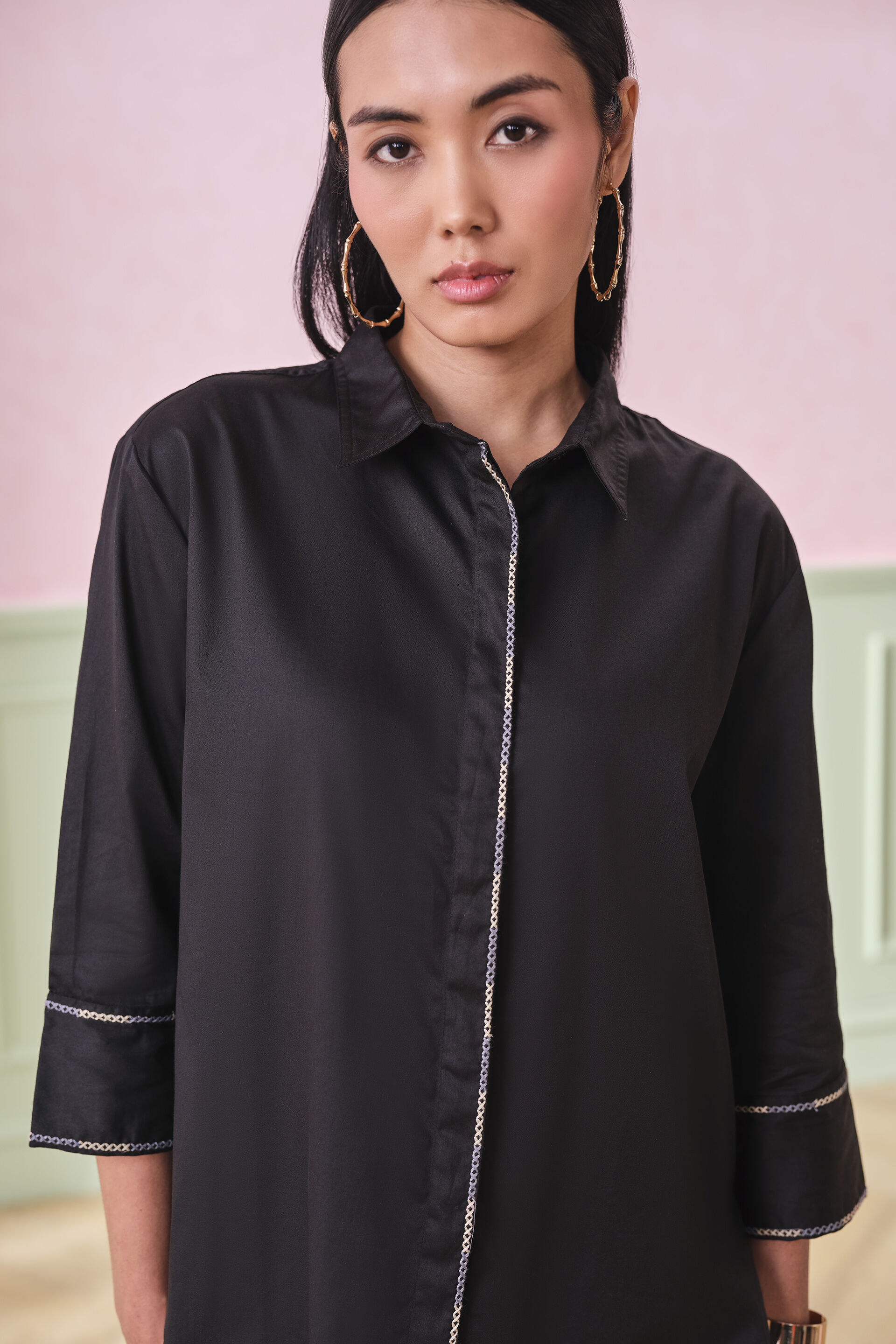 Black Diamond Cotton Shirt, Black, image 3